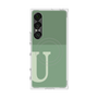 プレミアムスクエアケース with SnapMag［ オリジナル - initial two tone - U green ］
