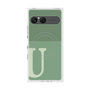 プレミアムスクエアケース with SnapMag［ オリジナル - initial two tone - U green ］