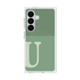 プレミアムスクエアケース with SnapMag［ オリジナル - initial two tone - U green ］