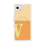 プレミアムスクエアケース with SnapMag［ オリジナル - initial two tone - V orange ］