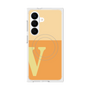 プレミアムスクエアケース with SnapMag［ オリジナル - initial two tone - V orange ］
