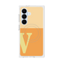 プレミアムスクエアケース with SnapMag［ オリジナル - initial two tone - V orange ］