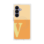 プレミアムスクエアケース with SnapMag［ オリジナル - initial two tone - V orange ］