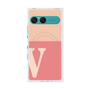 プレミアムスクエアケース with SnapMag［ オリジナル - initial two tone - V pink ］