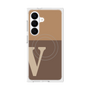 プレミアムスクエアケース with SnapMag［ オリジナル - initial two tone - V brown ］