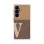 プレミアムスクエアケース with SnapMag［ オリジナル - initial two tone - V brown ］