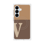プレミアムスクエアケース with SnapMag［ オリジナル - initial two tone - V brown ］