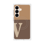 プレミアムスクエアケース with SnapMag［ オリジナル - initial two tone - V brown ］