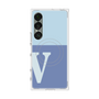 プレミアムスクエアケース with SnapMag［ オリジナル - initial two tone - V blue ］