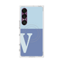 プレミアムスクエアケース with SnapMag［ オリジナル - initial two tone - V blue ］