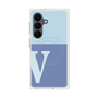 プレミアムスクエアケース with SnapMag［ オリジナル - initial two tone - V blue ］