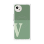 プレミアムスクエアケース with SnapMag［ オリジナル - initial two tone - V green ］
