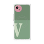 プレミアムスクエアケース with SnapMag［ オリジナル - initial two tone - V green ］