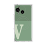 プレミアムスクエアケース with SnapMag［ オリジナル - initial two tone - V green ］