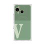 プレミアムスクエアケース with SnapMag［ オリジナル - initial two tone - V green ］