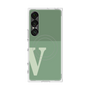 プレミアムスクエアケース with SnapMag［ オリジナル - initial two tone - V green ］