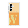 プレミアムスクエアケース with SnapMag［ オリジナル - initial two tone - W orange ］