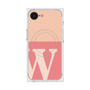 プレミアムスクエアケース with SnapMag［ オリジナル - initial two tone - W pink ］