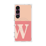 プレミアムスクエアケース with SnapMag［ オリジナル - initial two tone - W pink ］