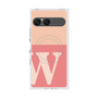 プレミアムスクエアケース with SnapMag［ オリジナル - initial two tone - W pink ］