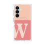 プレミアムスクエアケース with SnapMag［ オリジナル - initial two tone - W pink ］