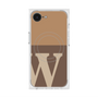 プレミアムスクエアケース with SnapMag［ オリジナル - initial two tone - W brown ］