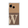 プレミアムスクエアケース with SnapMag［ オリジナル - initial two tone - W brown ］