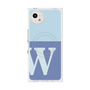 プレミアムスクエアケース with SnapMag［ オリジナル - initial two tone - W blue ］