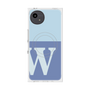 プレミアムスクエアケース with SnapMag［ オリジナル - initial two tone - W blue ］