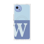 プレミアムスクエアケース with SnapMag［ オリジナル - initial two tone - W blue ］