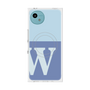 プレミアムスクエアケース with SnapMag［ オリジナル - initial two tone - W blue ］