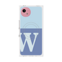 プレミアムスクエアケース with SnapMag［ オリジナル - initial two tone - W blue ］