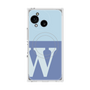 プレミアムスクエアケース with SnapMag［ オリジナル - initial two tone - W blue ］