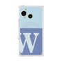 プレミアムスクエアケース with SnapMag［ オリジナル - initial two tone - W blue ］