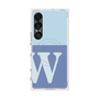 プレミアムスクエアケース with SnapMag［ オリジナル - initial two tone - W blue ］
