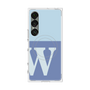 プレミアムスクエアケース with SnapMag［ オリジナル - initial two tone - W blue ］