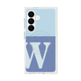 プレミアムスクエアケース with SnapMag［ オリジナル - initial two tone - W blue ］