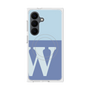 プレミアムスクエアケース with SnapMag［ オリジナル - initial two tone - W blue ］