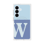 プレミアムスクエアケース with SnapMag［ オリジナル - initial two tone - W blue ］