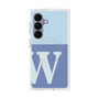 プレミアムスクエアケース with SnapMag［ オリジナル - initial two tone - W blue ］