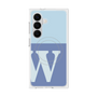 プレミアムスクエアケース with SnapMag［ オリジナル - initial two tone - W blue ］