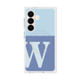 プレミアムスクエアケース with SnapMag［ オリジナル - initial two tone - W blue ］