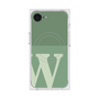 プレミアムスクエアケース with SnapMag［ オリジナル - initial two tone - W green ］