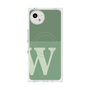 プレミアムスクエアケース with SnapMag［ オリジナル - initial two tone - W green ］