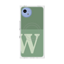プレミアムスクエアケース with SnapMag［ オリジナル - initial two tone - W green ］
