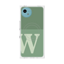 プレミアムスクエアケース with SnapMag［ オリジナル - initial two tone - W green ］