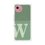 プレミアムスクエアケース with SnapMag［ オリジナル - initial two tone - W green ］
