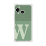 プレミアムスクエアケース with SnapMag［ オリジナル - initial two tone - W green ］