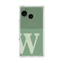 プレミアムスクエアケース with SnapMag［ オリジナル - initial two tone - W green ］