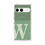 プレミアムスクエアケース with SnapMag［ オリジナル - initial two tone - W green ］